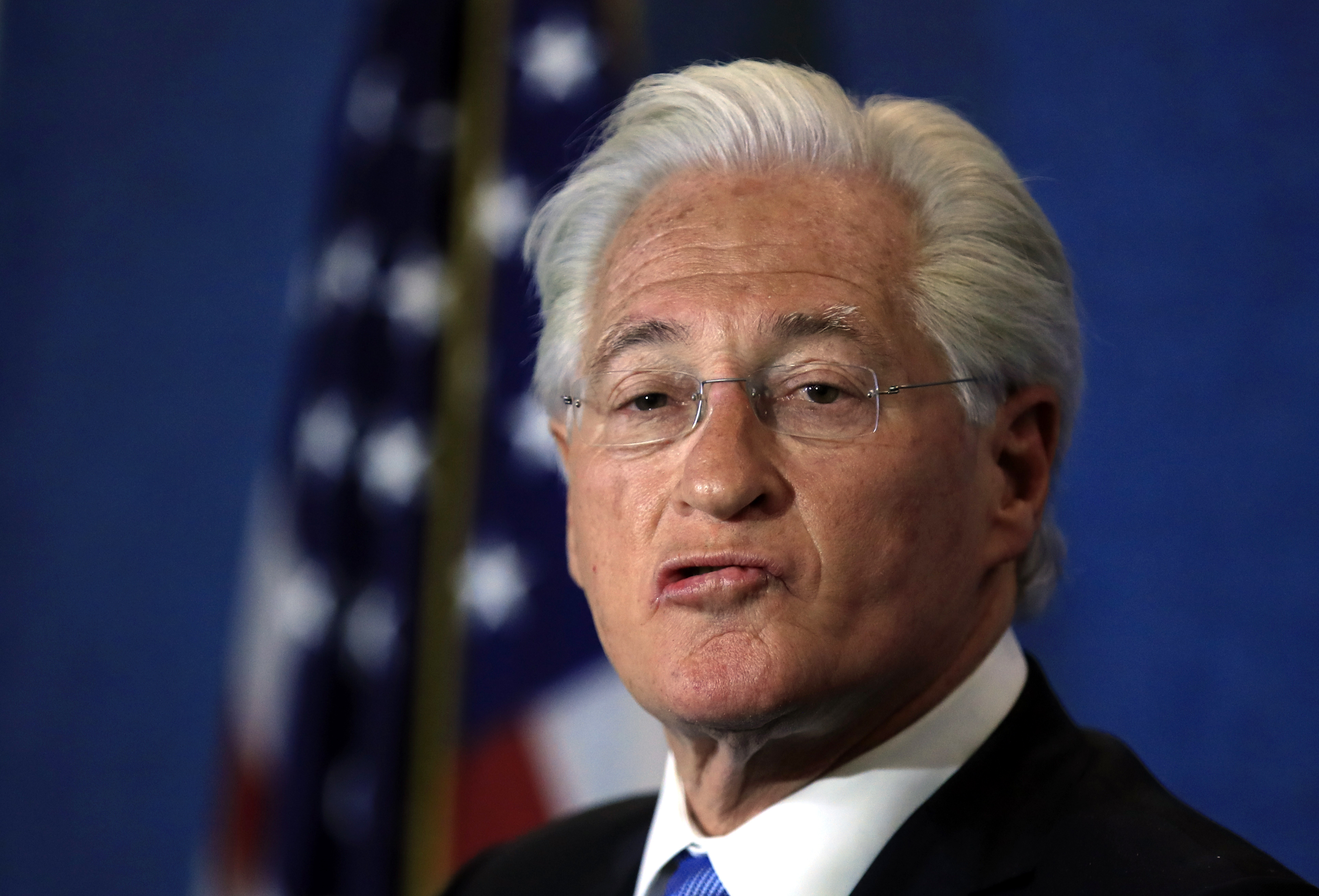 Marc Kasowitz personal attorney of President Donald Trump  makes a statement following the congressional testimony of former FBI Director James Comey at the National Press Club in Washington, Thursday, June 8, 2017.    (AP Photo/Manuel Balce Ceneta)