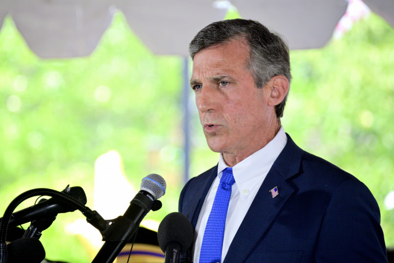 Governor of Delaware John C Carney Jr. speaks at the Delaware Memorial Day Ceremony, in New Castle, DE on May 30, 2019. (Photo by Bastiaan Slabbers/NurPhoto)