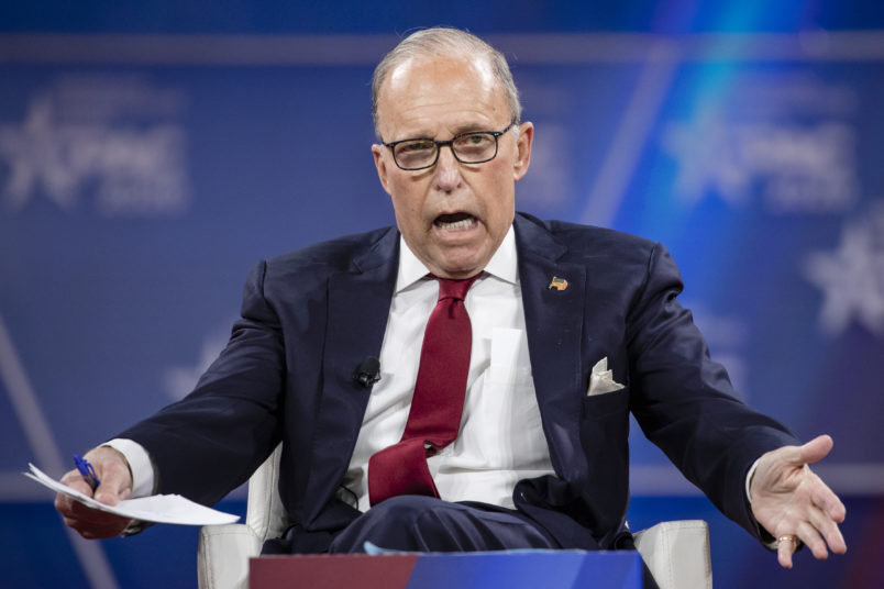 NATIONAL HARBOR, MD - FEBRUARY 28: Larry Kudlow, Director of the White House National EconomicCouncil, speaks at the Conservative Political Action Conference 2020 (CPAC) hosted by the American Conservative Union on February 28, 2020 in National Harbor, MD. (Photo by Samuel Corum/Getty Images) *** Local Caption *** Larry Kudlow