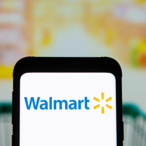 POLAND - 2020/03/23: In this photo illustration a Walmart logo seen displayed on a smartphone. (Photo Illustration by Mateusz Slodkowski/SOPA Images/LightRocket via Getty Images)