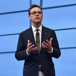 James Murdoch speaks at National Geographic's Further Front Event at Jazz at Lincoln Center on April 19, 2017 in New York City. (Photo by Bryan Bedder/Getty Images for National Geographic)