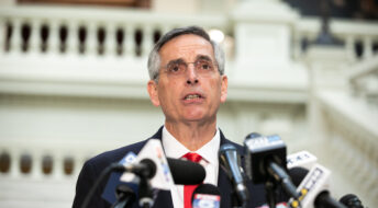 ATLANTA, GA - NOVEMBER 06: Georgia Secretary of State Ben Raffensperger holds a press conference on the status of ballot counting on November 6, 2020 in Atlanta, Georgia. The 2020 presidential race between incumbent U.S. President Donald Trump and Democratic nominee Joe Biden is still too close to call with outstanding ballots in a number of states including Georgia. (Photo by Jessica McGowan/Getty Images)