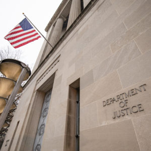WASHINGTON, DC - DECEMBER 09: The Justice Department building on a foggy morning on December 9, 2019 in Washington, DC. It is expected that the Justice Department Inspector General will release his report on the investigation into the Justice and FBI’s conduct during the FISA warrant process as it relates to the 2016 election today.(Photo by Samuel Corum/Getty Images)