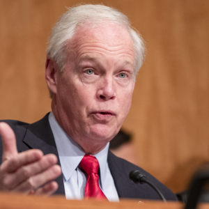 WASHINGTON, DC - DECEMBER 18: Committee Chairman Ron Johnson (R-WI) questions Department of Justice Inspector General Michael Horowitz during a Senate Committee On Homeland Security And Governmental Affairs hearing at the US Capitol on December 18, 2019 in Washington, DC. Last week the Inspector General released a report on the origins of the FBI's investigation into the Trump campaign's possible ties with Russia during the 2016 Presidential elections. (Photo by Samuel Corum/Getty Images) *** Local Caption *** Ron Johnson