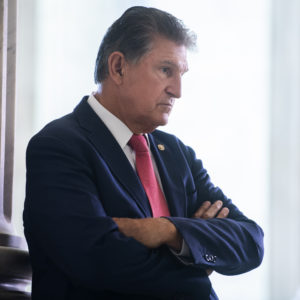 UNITED STATES - JULY 30: Sen. Joe Manchin, D-W. Va., is seen in Russell Building on Thursday, July 30, 2020.(Photo By Tom Williams/CQ Roll Call)