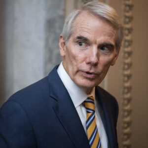 UNITED STATES - JULY 21: Sen. Rob Portman, R-Ohio, is seen in the Capitol before the senate conducted a procedural vote on the infrastructure bill on Wednesday, July 21, 2021. (Photo By Tom Williams/CQ Roll Call)