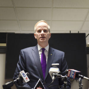 US Attorney William McSwain speaks during a press conference about Operation Shattered Thursday. Photo by Lauren A. Little  3/14/2019